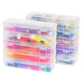 IRIS USA Clear Cases |Made in USA| Plastic Box Organizers (10-Pack)- Small | Bead Storage Organizing Containers with Snap Lid for Arts, Crafts, Ephemera, Stickers, & Dance Cheer